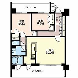 プライムメゾン萱場公園 2LDKの間取図画像