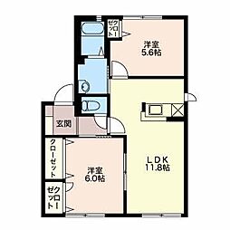 並木D 2LDKの間取図画像