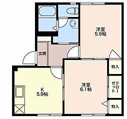 サザンクロスC 2Kの間取図画像