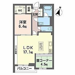 AZUR米山 2LDKの間取図画像