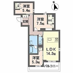 Lien 3LDKの間取図画像