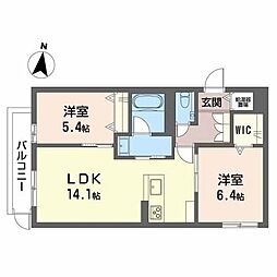 アルタクオリタ 2LDKの間取図画像