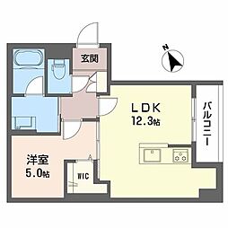 シャーメゾンボスコルーチェ 1LDKの間取図画像