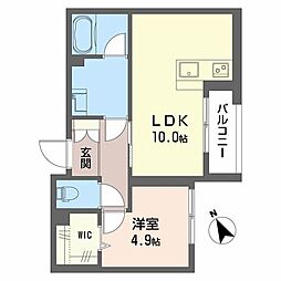 シャーメゾンボスコルーチェ 1LDKの間取図画像