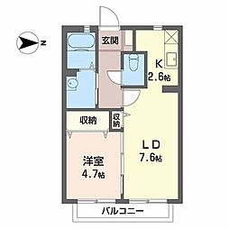 五陽館 1LDKの間取図画像