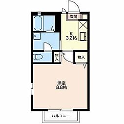 マルシェミムラA 1Kの間取図画像