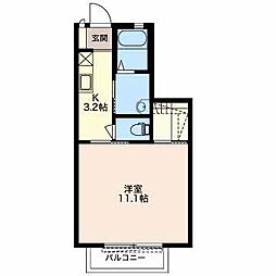 グレイス高宮 1Kの間取図画像