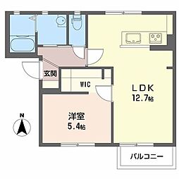 シャーメゾン大町C 1LDKの間取図画像