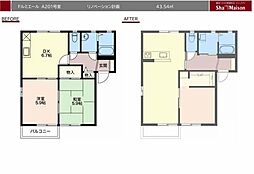 Ｆルミエール A201 2階2DKの室内