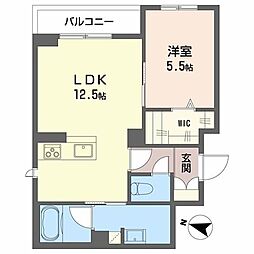 La Palais Vert ラ・パレヴェール 1LDKの間取図画像