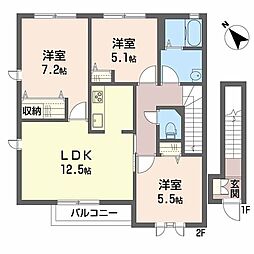 グレイスシップノムラ 3LDKの間取図画像