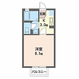セジュール加島町 1Kの間取図画像