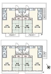 アミュレット 1LDKの間取図画像