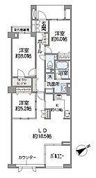 ライオンズマンション元代々木グランフォート 3LDKの間取図画像