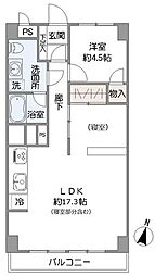 秀和目黒駅前レジデンス 1LDKの間取図画像