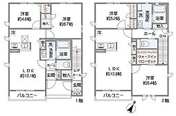 アンベリール 2LDKの間取図画像