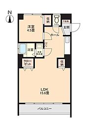 南分ハイツ 1LDKの間取図画像