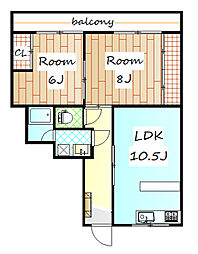 間取図画像 2LDK