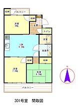 サニーパーク貝沢  ｜ 群馬県高崎市貝沢町（賃貸マンション3LDK・3階・64.00㎡） その2