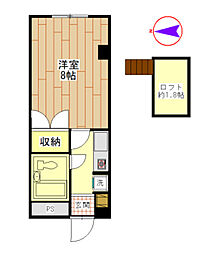CHARMANTUKECHIAPARTMENT 1Kの間取図画像