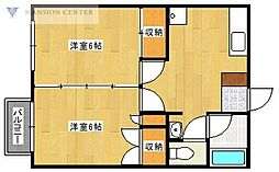 ハイツシャトレー 2DKの間取図画像