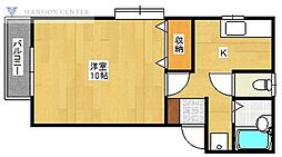 デゥレストアミ 1Kの間取図画像