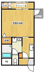 メゾン・プルミエ 1Kの間取図画像