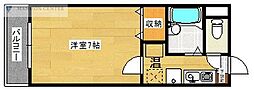 グリーンハウス 1Kの間取図画像