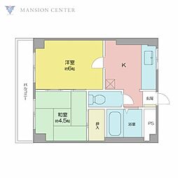 アベニュー藤見町 2Kの間取図画像
