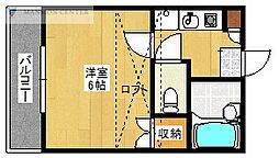 リエス新潟北葉町 1Kの間取図画像