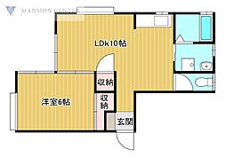エクセル東明 1LDKの間取図画像