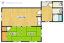 ノザワビル 2LDKの間取図画像