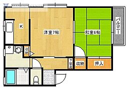 ルミエール 2Kの間取図画像