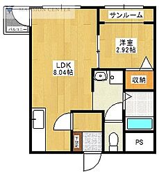 メゾン・プルミエ 1LDKの間取図画像