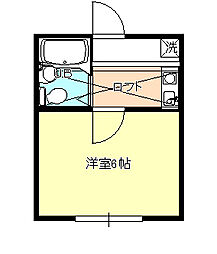 ララ伊勢原No..2 1Kの間取図画像
