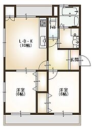 メゾン・プルミエール 2LDKの間取図画像