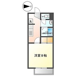 しなの鉄道 大屋駅 徒歩22分の賃貸アパート 1階1Kの間取り