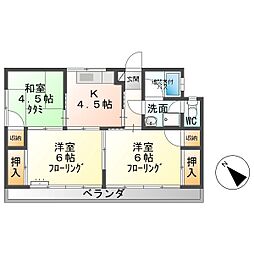 コーポ堀 3Kの間取図画像