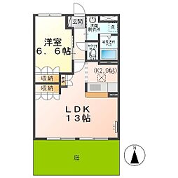 グリーンオアシス・K 1LDKの間取図画像