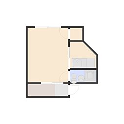 伊勢崎ヴィレッヂ6 1Kの間取図画像