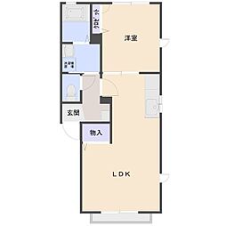 マリ・クレールC 1LDKの間取図画像