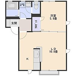ホクレアの丘B 1LDKの間取図画像