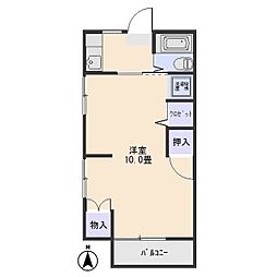 ハイツ下小出 1Kの間取図画像