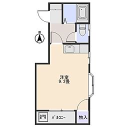 パールヒル宮 ワンルームの間取図画像