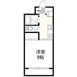 センターヴィレッヂ2 1Kの間取図画像