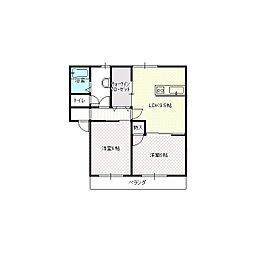 エターナル 2LDKの間取図画像