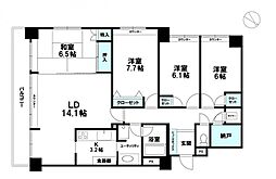 クルーザーバレー平岡 4LDKの間取図画像
