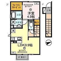 NICO1 206 ｜ 福井県坂井市春江町定重（賃貸アパート1LDK・2階・42.39㎡） その2