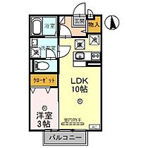 ブロケードリバー　Ｂ 102 ｜ 福井県坂井市春江町江留上錦（賃貸アパート1LDK・1階・33.39㎡） その2