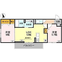 間取図画像 2LDK